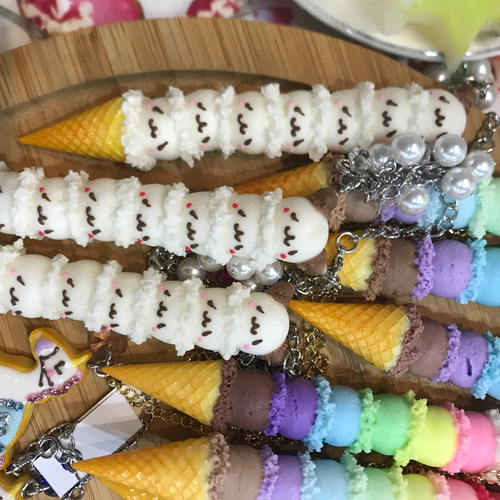 7段パンダアイスクリームのバッグチャーム バッグチャーム risasstore