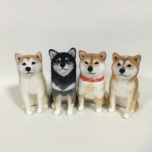 受注制作S】羊毛フェルト 柴犬 犬 ミニサイズ ペット作ります オーダー