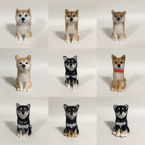 受注制作S】羊毛フェルト 柴犬 犬 ミニサイズ ペット作ります オーダー 