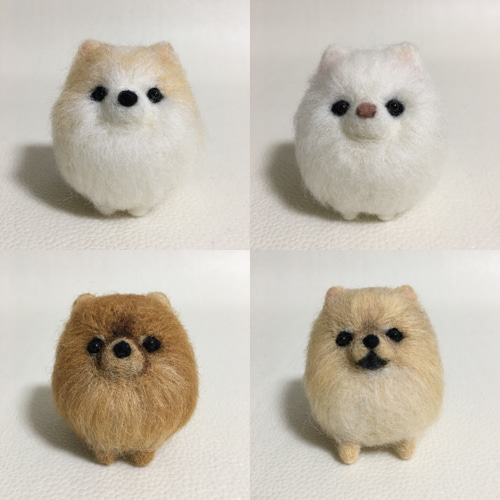 受注制作】ポメラニアン 羊毛フェルト マスコットペット