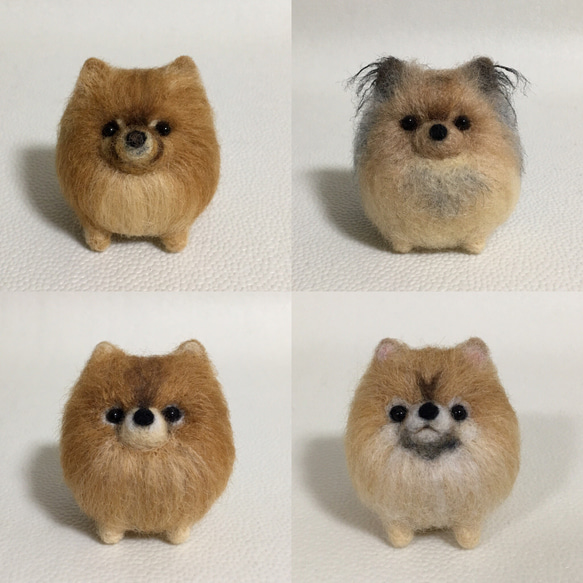 【受注制作】ポメラニアン　羊毛フェルト  マスコットペット　オーダーメイド　愛犬　羊毛フエルト 5枚目の画像