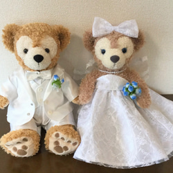 総レースドレス＊ダッフィー＆シェリーメイ ウェディング衣装セット