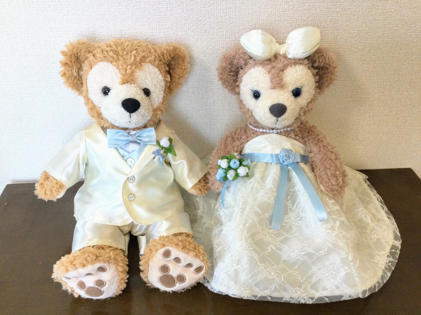 稲毛ダッフィーとシェリーメイの2体と衣装2セット