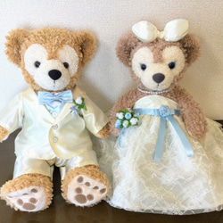 ナチュラルブルー＊ダッフィー＆シェリーメイ ウェディング衣装セット