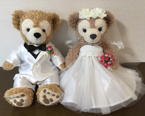 最終値下げ【本体＆衣装セット】ダッフィー&シェリーメイ　結婚式　前撮り　和服 Disney ダッフィー＆シェリーメイ 着物 和装婚礼 コスチューム