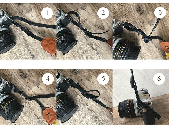 手作り減圧カメラストラップ 携帯ストラップ（ミニ十字柄） S53 / カメラストラップ with 携帯ストラップ 10枚目の画像