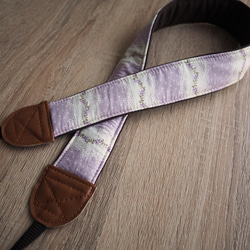 手作減壓 相機背帶 手機背繩 相機帶 手機帶 (粉紫蕾絲) S18 第2張的照片