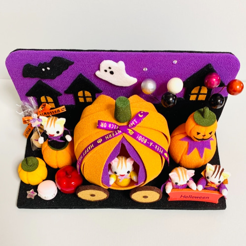 ねことハロウィンカボチャパネル生地　ハンドメイド 11 ハロウィン🎃かぼちゃの作り方 『Halloween』 - YouTube