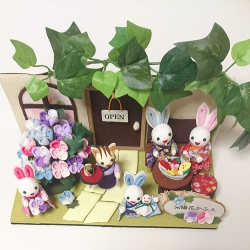 ◇タビ◇ちりめん細工◇紫陽花9つオーダー品◇ hana-002-ajisai.jpg