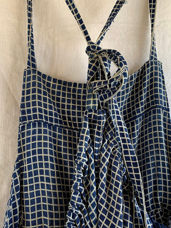 Japanese vintage sashiko apron skirt 4枚目の画像