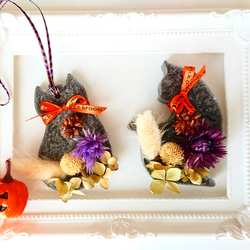 ハロウィンにも☆選べる香り☆ 黒ネコのアロマワックスサシェ