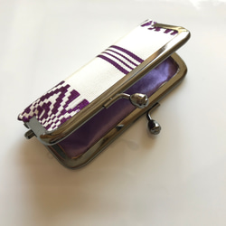 印鑑ケース・  白×紫の博多献上帯地・1 3枚目の画像