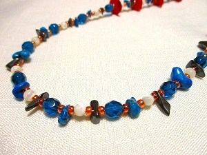 ぽっちゃりさんに天然さんごと天然ターコイズのネックレス