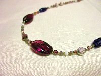 ぽっちゃりさんに　ヨーロッパアンティークガラスネックレス⑬