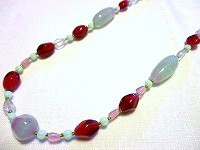 ぽっちゃりさんに　ヨーロッパアンティークガラスネックレス24