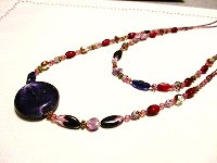 ぽっちゃりさんに　ヴェネチアンガラス2連ネックレス27