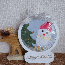 シーグラスアート　メリークリスマス♡トナカイさんいつもありがとう♡　スノードーム HAPPY HOLIDAY WONDERLAND | studio CLIP