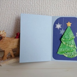 雪の結晶のクリスマスカード 2枚目の画像