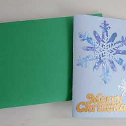 雪の結晶のクリスマスカード 3枚目の画像