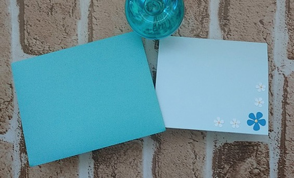 青いブーケのメッセージカード（ポップアップ） 3枚目の画像