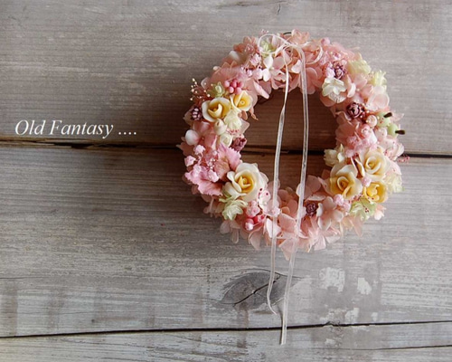 紫陽花と小花のリース 紫陽花と小花のリース 【作家：NARUMIDO】 | アイテムで探す,パーツ