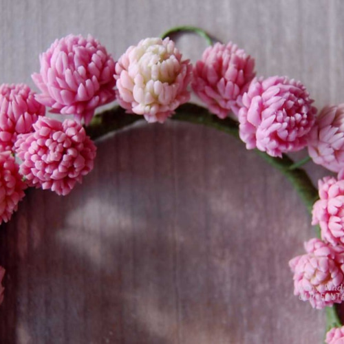 千日紅の花冠リース…直径約11センチ S361 リース Old-Fantasy 通販