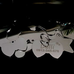 【Fulgor】富狗客製寵物吊牌 不鏽鋼材質 蝴蝶結造型 免費雕刻單面（限文字） 第6張的照片