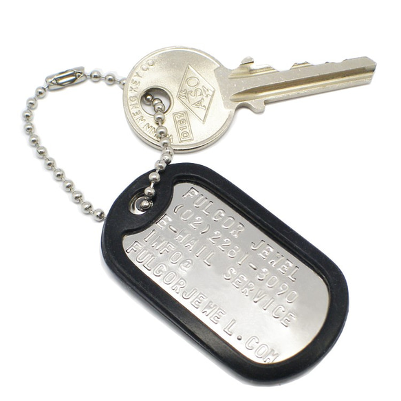 【Fulgor Jewel】鋼飾 流行飾品 客製化 軍牌 狗牌 銘牌-Dog Tag 單片吊牌 含壓字 第2張的照片