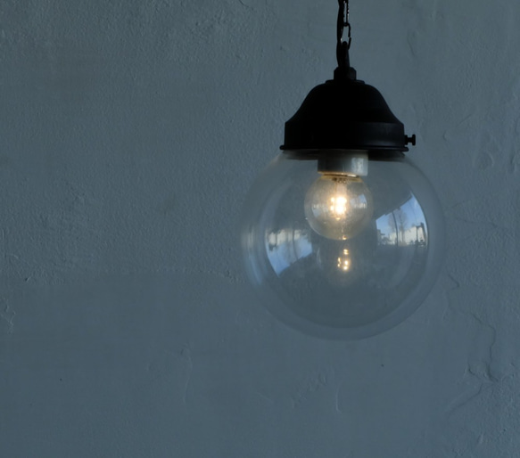 大正ロマン　ペンダントライト　青 大正ロマン ペンダントライト 青 大正ロマンのペンダントライト（透明