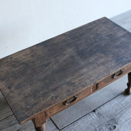 アンティーク・リメイク家具】栗色のコーヒーテーブル ローテーブル