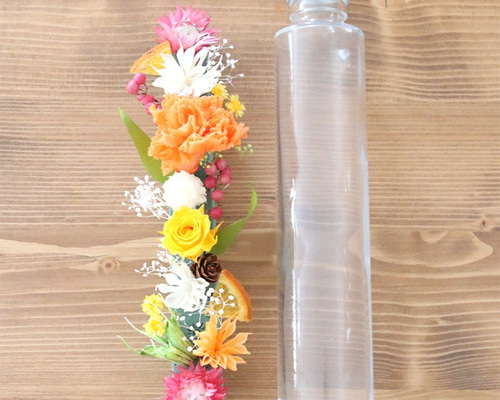 母の日 ハーバリウム 花材セット1本分（明のカーネーション