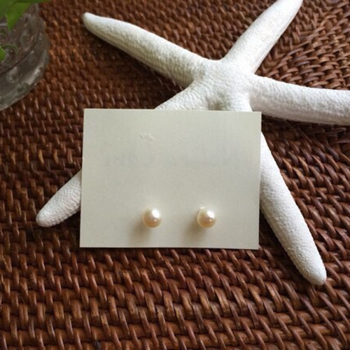 14kgf スターフィッシュホストピアス&パールキャッチ ピアス（スタッド  