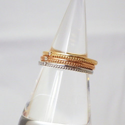 K10 鑽石戒指磨坊設計戒指 結婚戒指 結婚戒指 第2張的照片