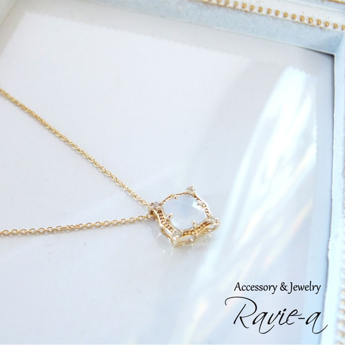 ガルニ　ダイヤモンド　ネックレス 501［一点物］ネックレス モルガナイト 0.7ct SQ K18PG – AYAKO