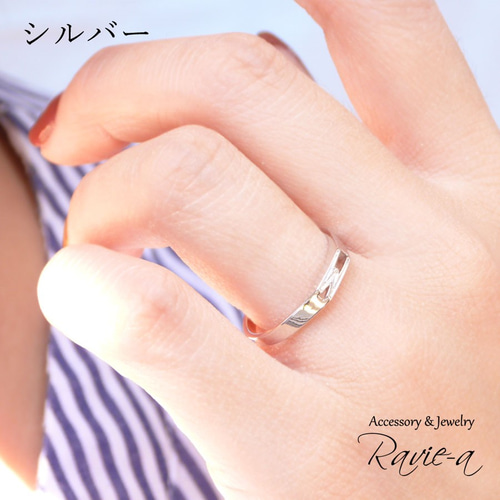 イニシャル リング 指輪 ペアリング シルバー925 ピンクゴールド