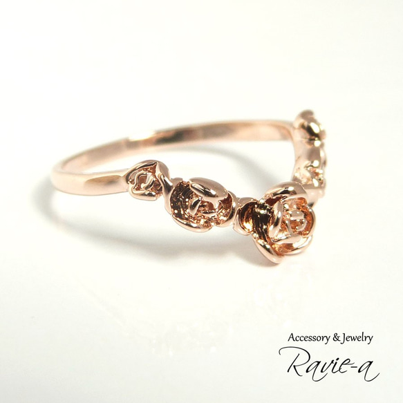 Pinky 戒指 粉金精緻戒指 玫瑰尺寸 1-17 顏色可換 半訂製 第3張的照片