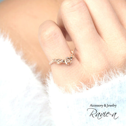 Pinky 戒指 粉金精緻戒指 玫瑰尺寸 1-17 顏色可換 半訂製 第4張的照片
