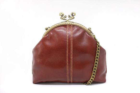 Vintage Style 2 Colors Leather Cross Body Clasp Bag-Squirrel 2枚目の画像