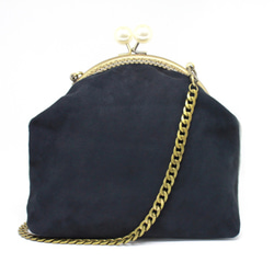 Vintage Style 2 Colours Leather Cross Body Clasp Bag- Pearl 1枚目の画像