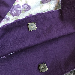 紫ローズのトートバック 5枚目の画像