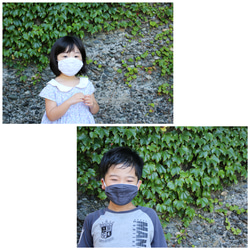 リネンと冷感素材の夏マスク　子供用　ミモザイエロー 5枚目の画像