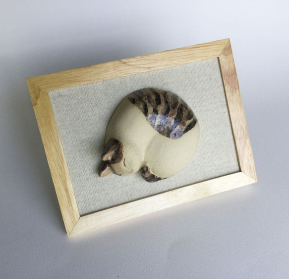 陶瓷亞捫人貓（裱框） 第2張的照片