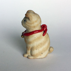 陶器のスコティッシュフォールドのまねき猫 3枚目の画像