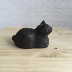 良い顔の黒猫(蓋物) 4枚目の画像