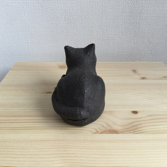 良い顔の黒猫(蓋物) 5枚目の画像