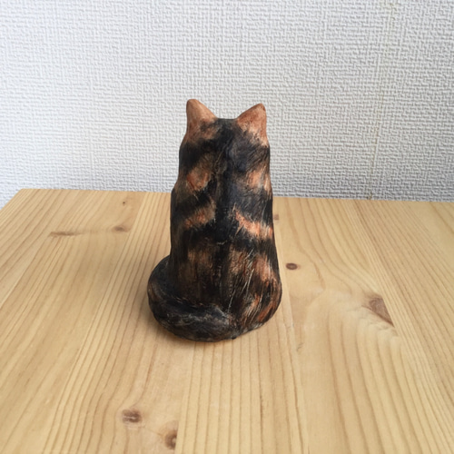 陶器の長毛の三毛猫 その他置物 シャシャミミ 通販 9604592｜Creema