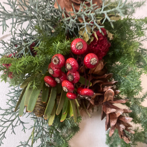 針葉樹のクリスマススワッグ スワッグ 六花 りっか 通販｜Creema