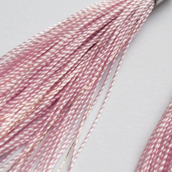 タッセルパーツ絹糸　さくらピンク2個セット 2枚目の画像