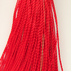 ロングタッセルパーツ絹糸　赤 3枚目の画像
