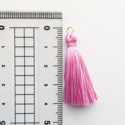タッセルパーツ絹糸 ピンク2個セット No.01 4枚目の画像